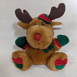 Vintage Rare 12 in Rudolph The Red Nose Reindeer Plush Fordlet International